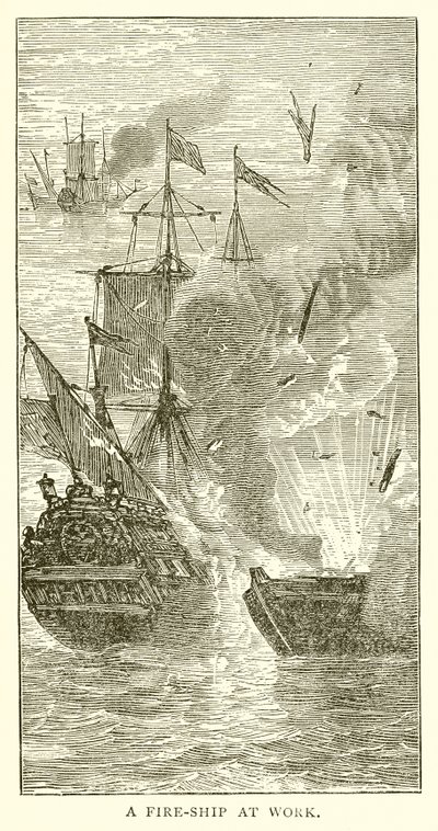 Um navio de fogo no trabalho de English School