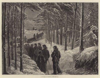 Um Funeral na Noruega (gravura) de English School