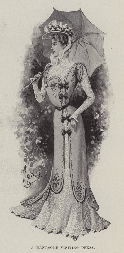 Um Vestido de Visita Bonito (litho) de English School