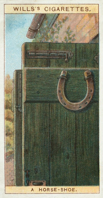 Uma ferradura de cavalo (cromolito) de English School