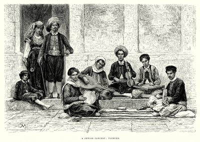 Um concerto judeu: Tlemcen (gravura) de English School