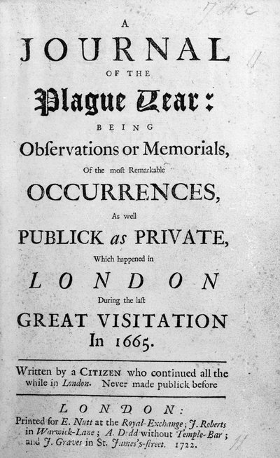 Um Jornal do Ano da Peste, 1665 de English School