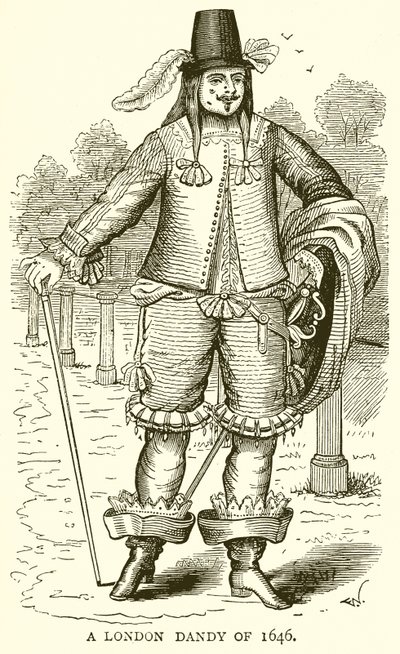 Um London Dandy de 1646 de English School
