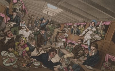 Um pacote de Margate - Os efeitos de um Squall ou uma mudança súbita de lastro, publicado por G. Humphrey, Londres, 6 de novembro de 1821 de English School
