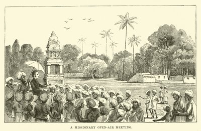 Uma reunião missionária ao ar livre de English School