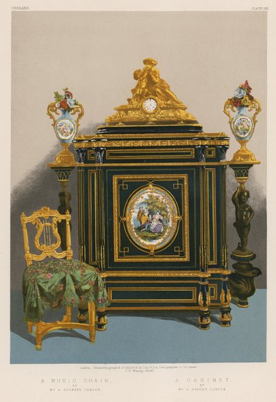 A Music Chair pelo Sr. A Joubert, em Londres; Um gabinete do Sr. A Sedley, Londres de English School