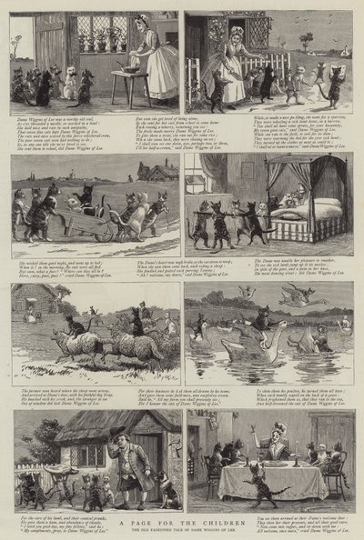 Uma página para as crianças (gravura) de English School