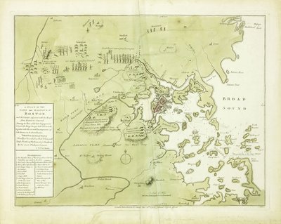 Um plano da cidade e do porto de Boston e do país adjacente " de English School
