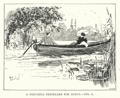 Uma hélice portátil para barcos (litografia) de English School