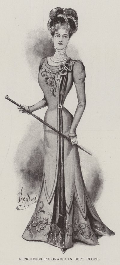 Uma Princesa Polonaise em Pano Macio (litho) de English School