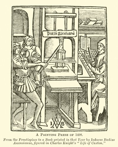 Uma prensa de impressão de 1498 de English School