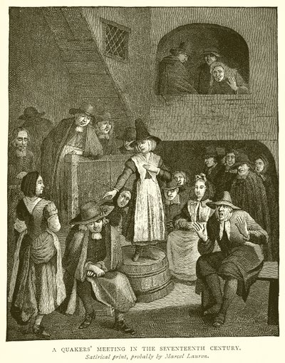 Um encontro de quakers no século XVII de English School