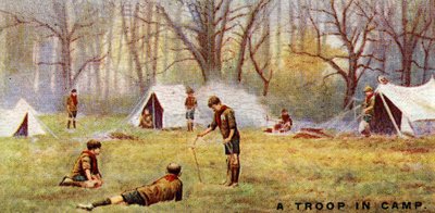Uma Tropa de Escoteiros no Acampamento, 1929 de English School