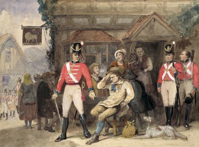 Um xelim para o rei, 1812 (wc no papel) de English School
