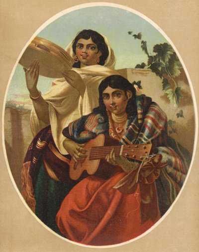 Um dueto espanhol (chromolitho) de English School