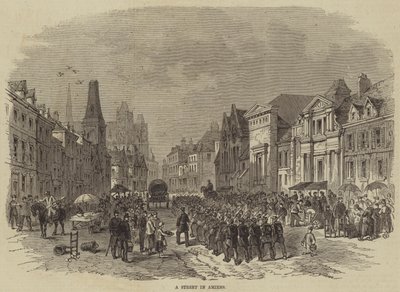 Uma rua em Amiens (gravura) de English School