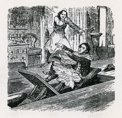 Uma corda de pérolas ou o amigo da rua da frota (1847), Britannia, Hoxton. Sweeney Todd de English School
