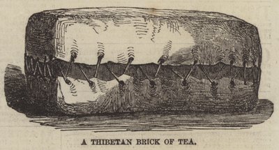 Um Tijolo de Chá Thibetan (gravura) de English School