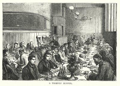 Ein Diebesmahl (Gravur) von English School