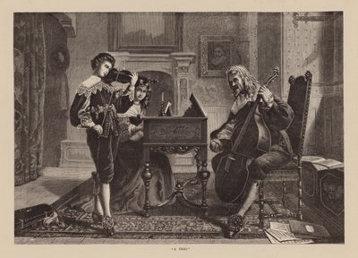 "Um Trio" (gravura) de English School