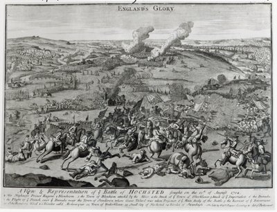 Uma Visão e Representação da Batalha de Hochsted, 13 de agosto de 1704 de English School