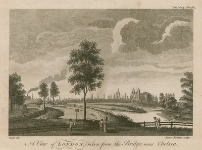 Uma visão de Londres tirada da ponte perto de Chelsea de English School