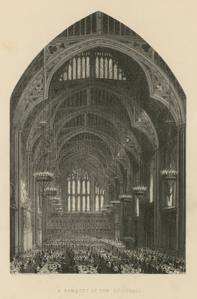 Um banquete no Guildhall de English School