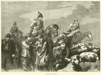 Uma festa de forrageamento, outubro de 1870 de English School