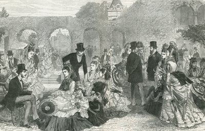 Uma festa de jardim na Holland House de English School
