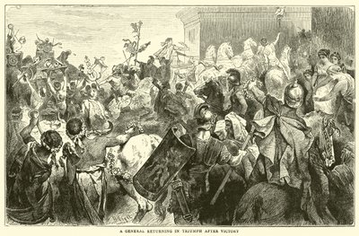 Um general retornando em Triumph após a vitória de English School