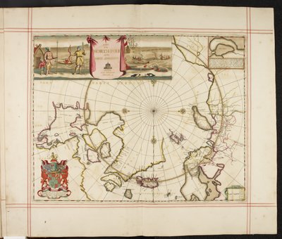 Um mapa do Pólo Norte e partes adjacentes, de 