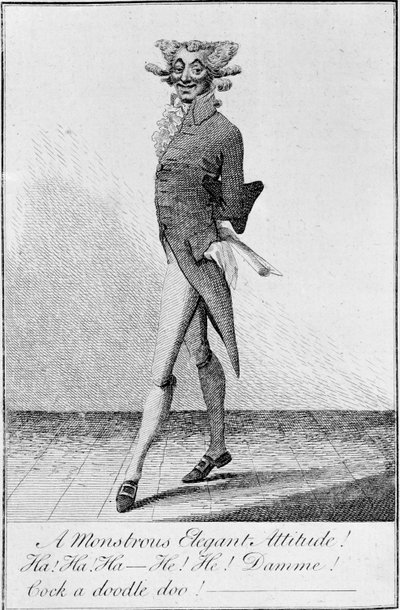Uma atitude monstruosa e elegante! 1790 (gravura) de English School