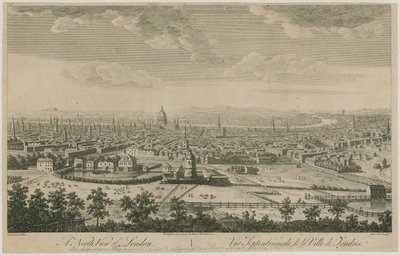 Uma vista norte de Londres. De Pentonville Hill de English School