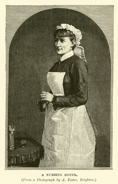 Uma irmã de enfermagem (gravura) de English School