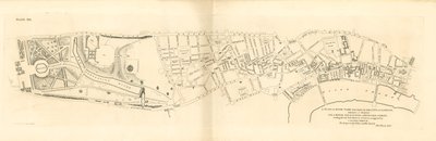 Um plano do Hyde Park e parte da cidade de Londres, mostrando uma posição para um palácio real de English School