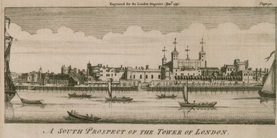 Uma perspectiva sul da Torre de Londres de English School