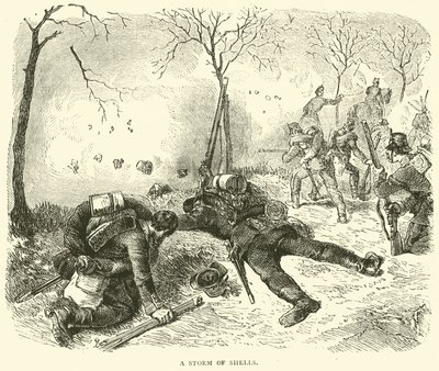 Uma tempestade de conchas, janeiro de 1871 de English School