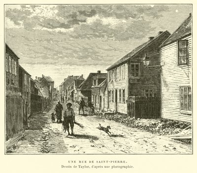 Uma rua em Saint-Pierre, Saint Pierre e Miquelon de English School