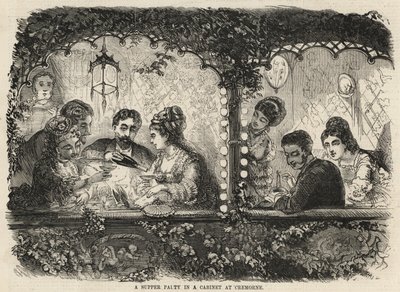 Uma ceia em um gabinete em Cremorne de English School