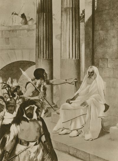 Uma cena trágica na Roma Antiga (gravura) de English School
