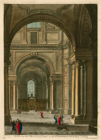 Vista, manhã, capela, catedral, igreja, st, paul, londres de English School