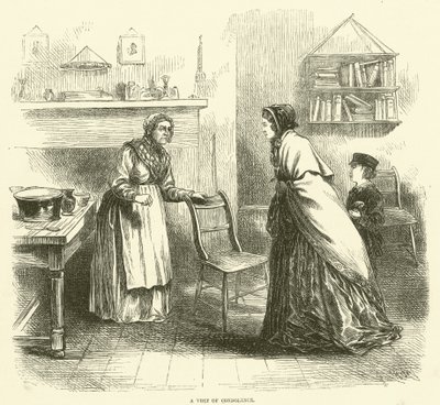 Uma visita de condolências (gravura) de English School
