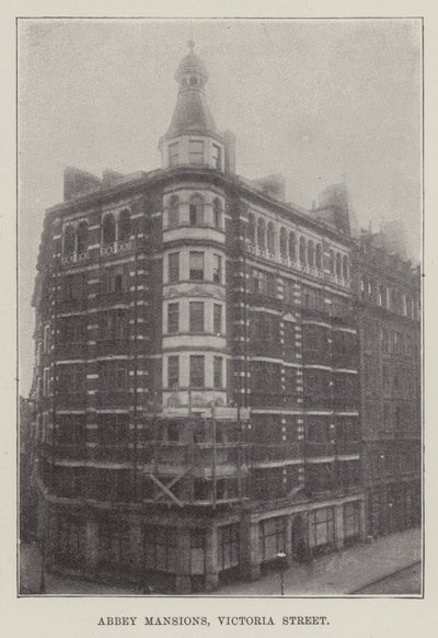 Abbey Mansions, Victoria Street (gravura) de English School