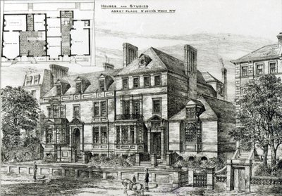 Abbey Place, St.Johns Wood, do The Building News, 18 de janeiro de 1878 de English School