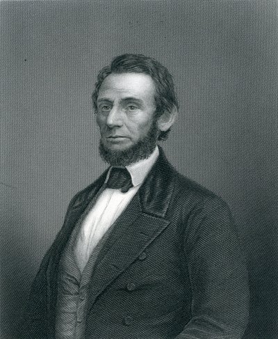 Abraham Lincoln, gravado por HC Balding, século XIX de English School