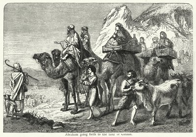 Abraão indo para a terra de Canaã (gravura) de English School