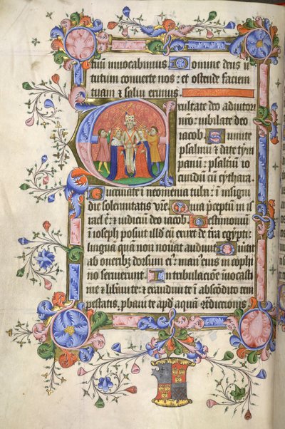 Adicionar. 42131 fol.151v Início do Salmo 80; inicial 