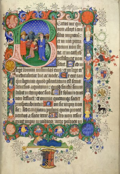 Adicionar. 42131 fol.73 Salmo 1, começando com a inicial 