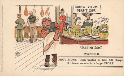 Anúncio de Addled cartão postal de English School