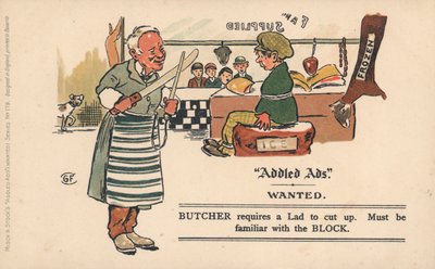 Anúncio de Addled cartão postal de English School